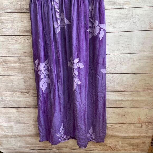 VINTAGE GO FISH BATIK MAXI DRESS IN PURPLE - Picture 5 of 7